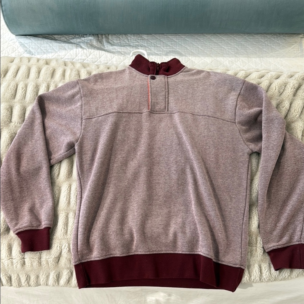 Men's Orvis Burgundy Sweater Q-Zip